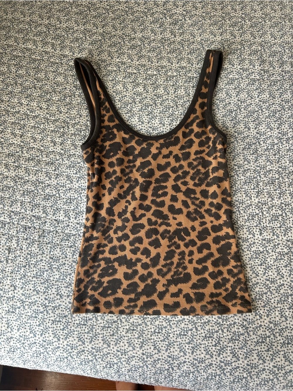 Aerie Leopard Ribbed Tank Top